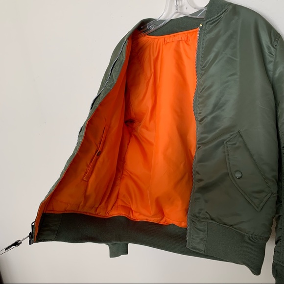 Alpha Industries MA-1 Bomber Jacket W in Sage Green - Picture 11 of 15